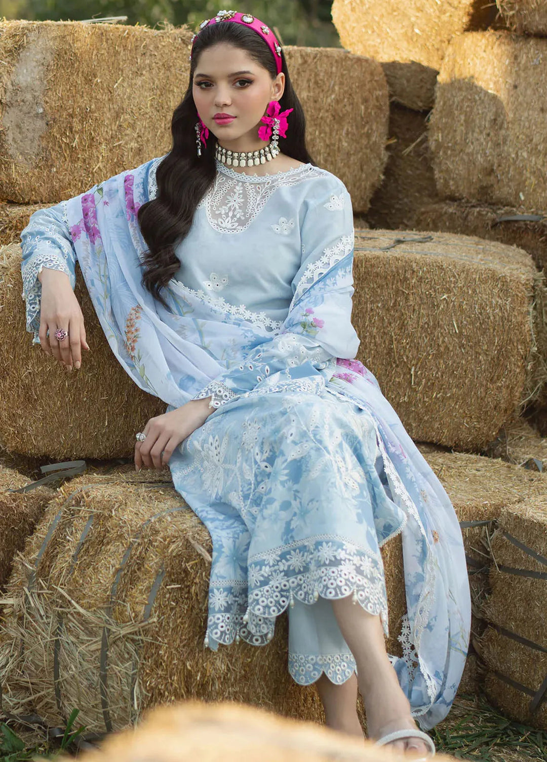 Sardinia Embroidered Lawn Unstitched Suit 3 Piece SRD25PL 906 Iris - Summer Collection