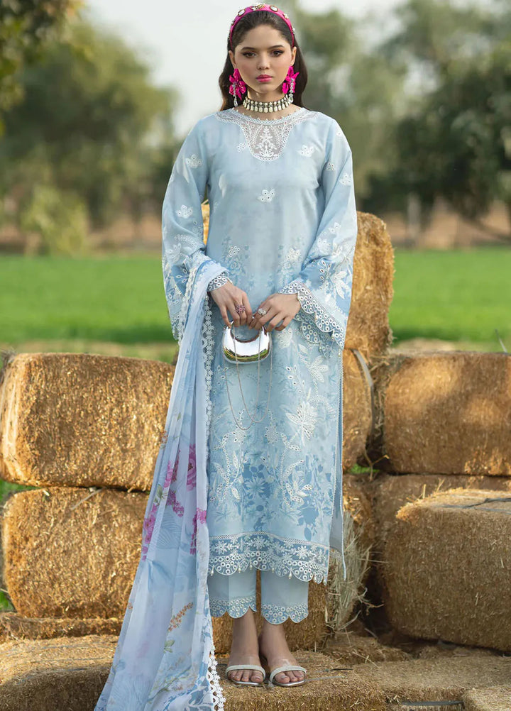 Sardinia Embroidered Lawn Unstitched Suit 3 Piece SRD25PL 906 Iris - Summer Collection