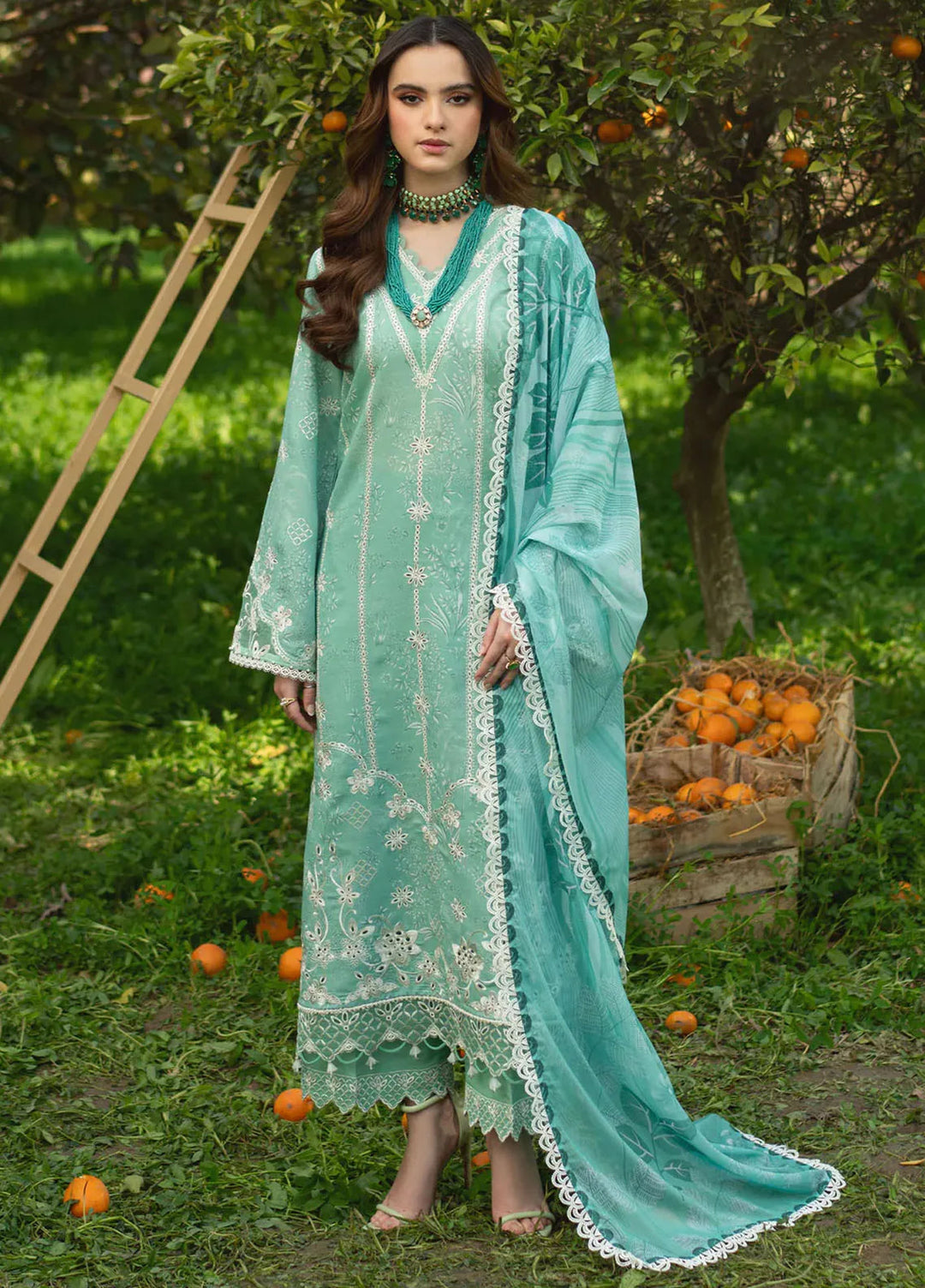 Sardinia Embroidered Lawn Unstitched Suit 3 Piece SRD25PL 907 Day Lily - Summer Collection