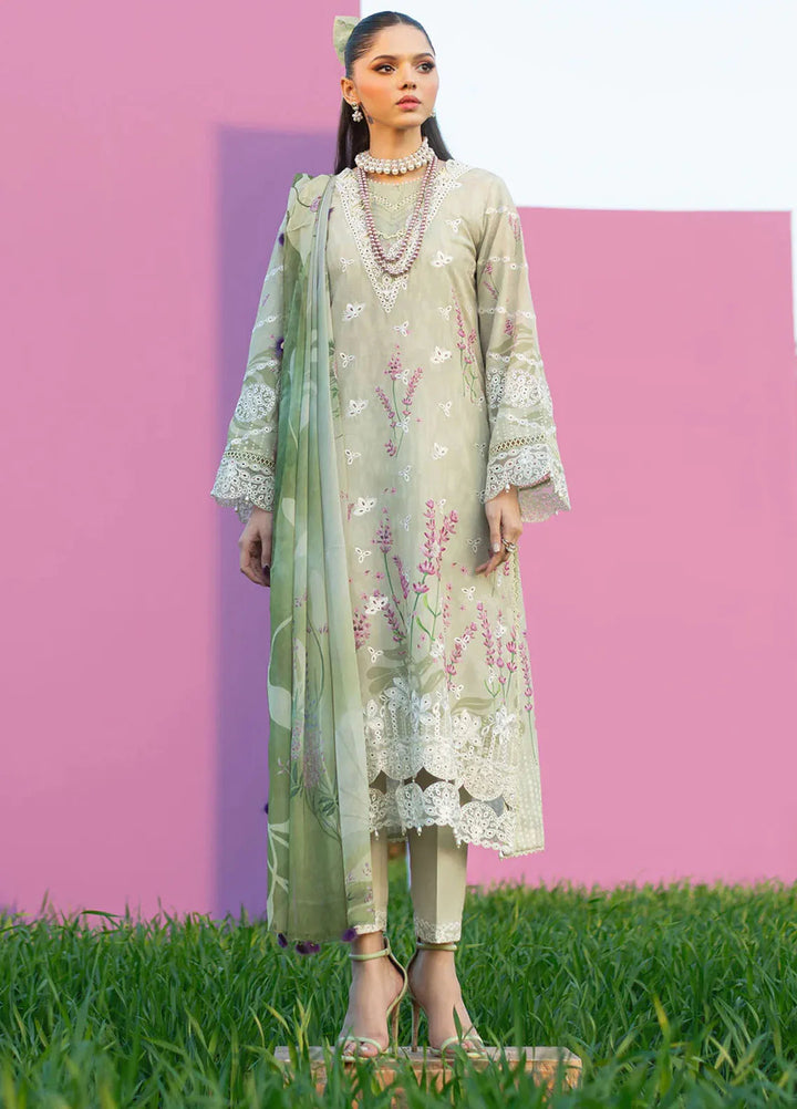 Sardinia Embroidered Lawn Unstitched Suit 3 Piece SRD25PL 908 Zinnia - Summer Collection