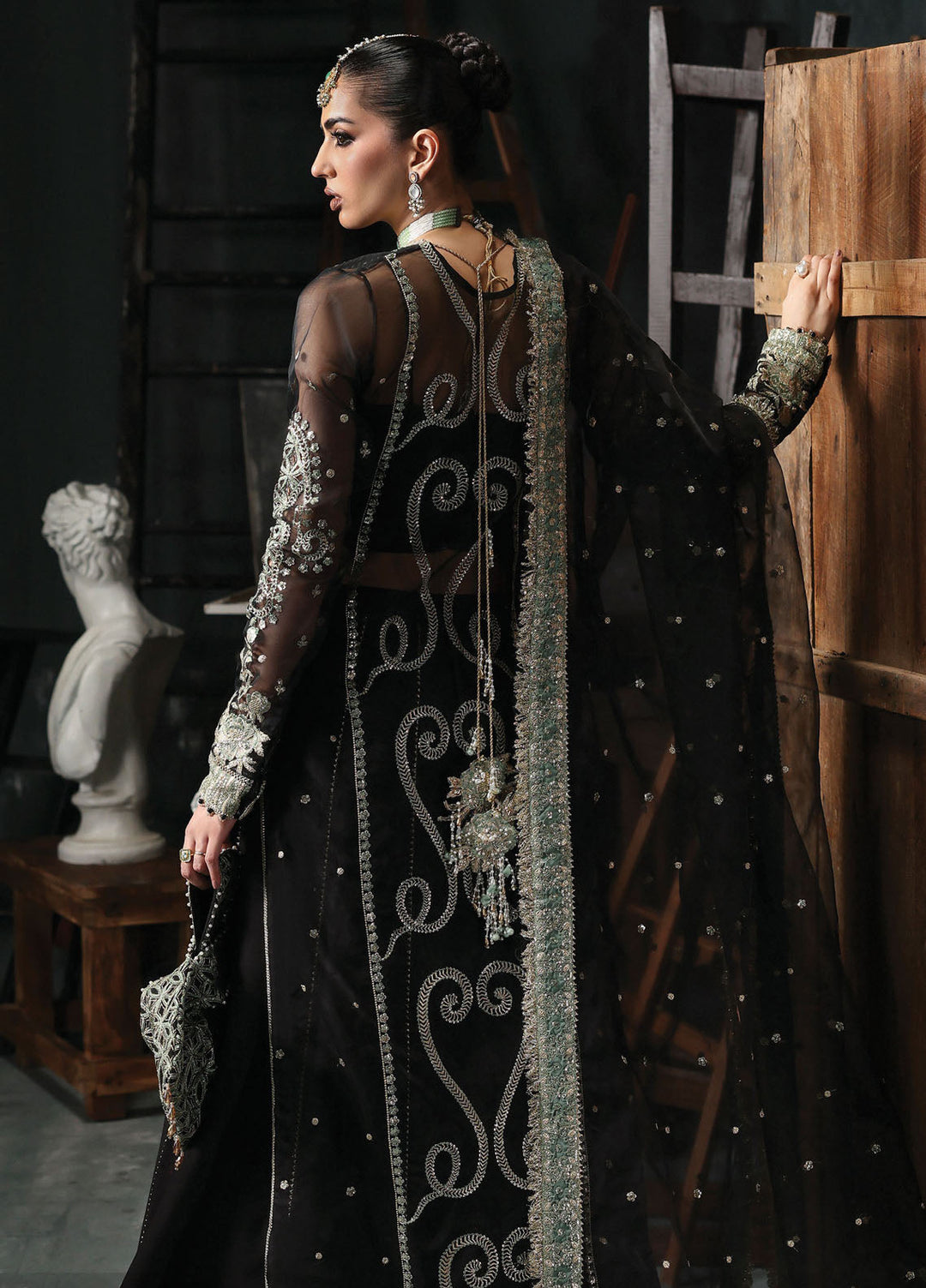 Sardinia Embroidered Organza Suits Unstitched 3 Piece D-1201 Lumen - Formals Collection