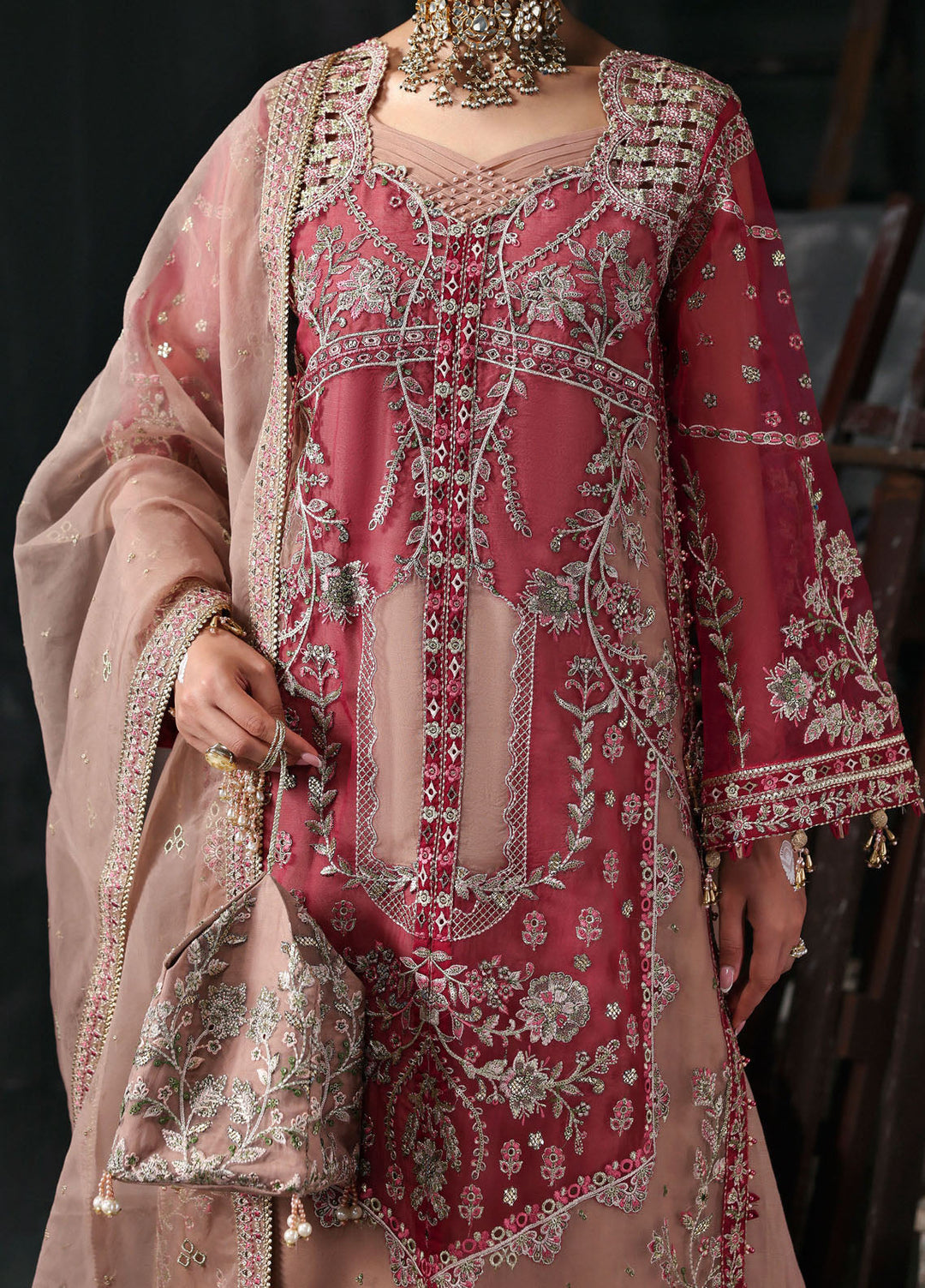 Sardinia Embroidered Organza Suits Unstitched 3 Piece D-1205 Elara - Formals Collection