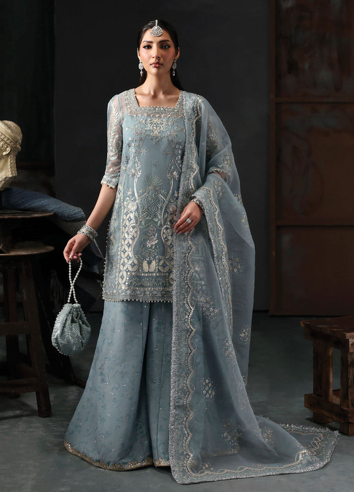 Sardinia Embroidered Organza Suits Unstitched 3 Piece D-1208 Zephyr - Formals Collection