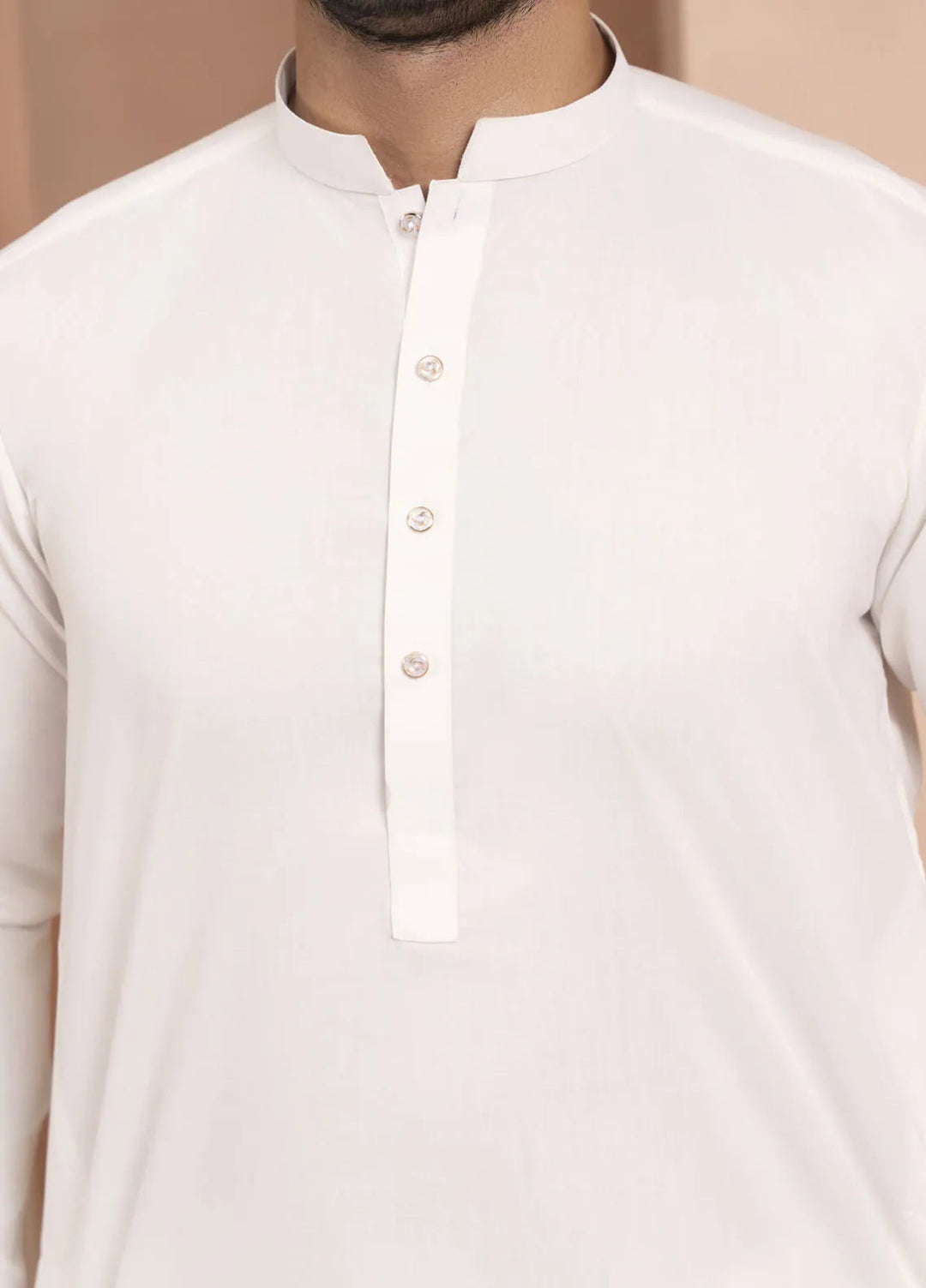 Sarkhail Wash N Wear Stitched Mens Kurta Pajama - Ivory White