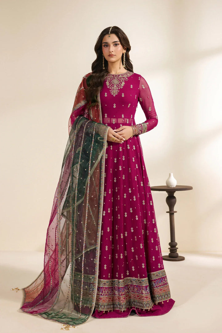 Meraki by Zarif Unstitched Embroidered Chiffon 3 Piece Suit ZR26UCM SARSAR 01 - Festive Collection