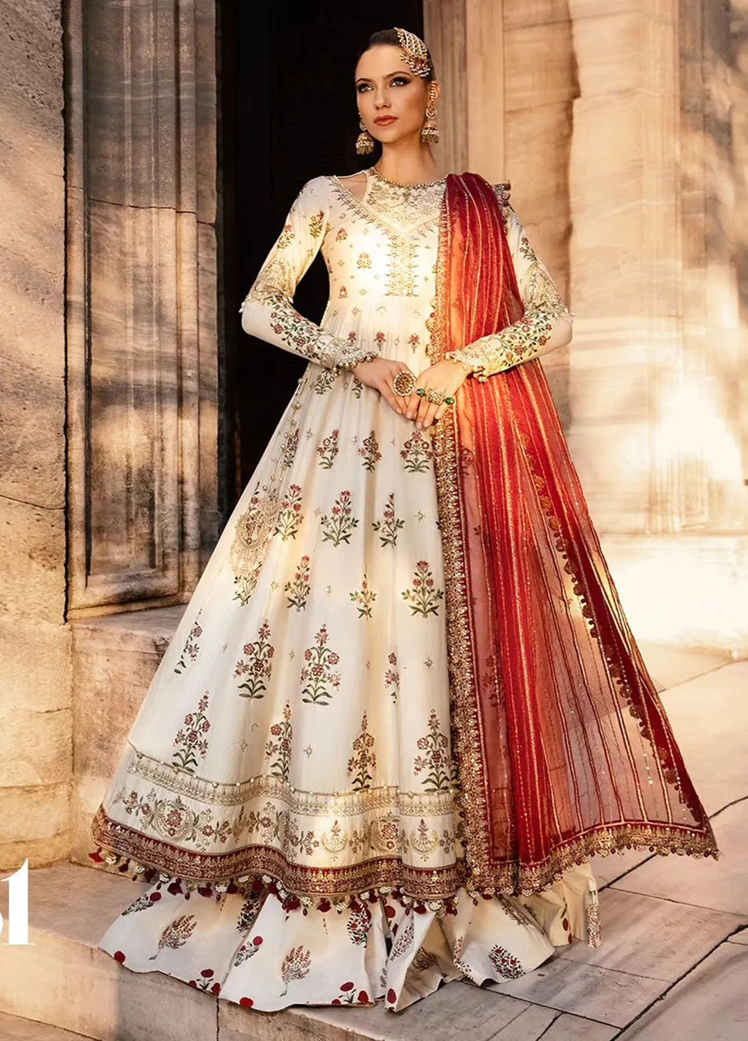 Sateen By Maria B Embroidered Suit Unstitched 3 Piece MB24S D-01 - Formal Collection