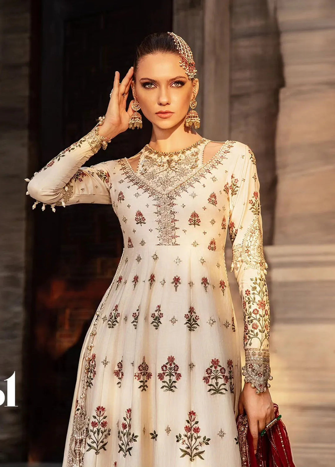 Sateen By Maria B Embroidered Suit Unstitched 3 Piece MB24S D-01 - Formal Collection