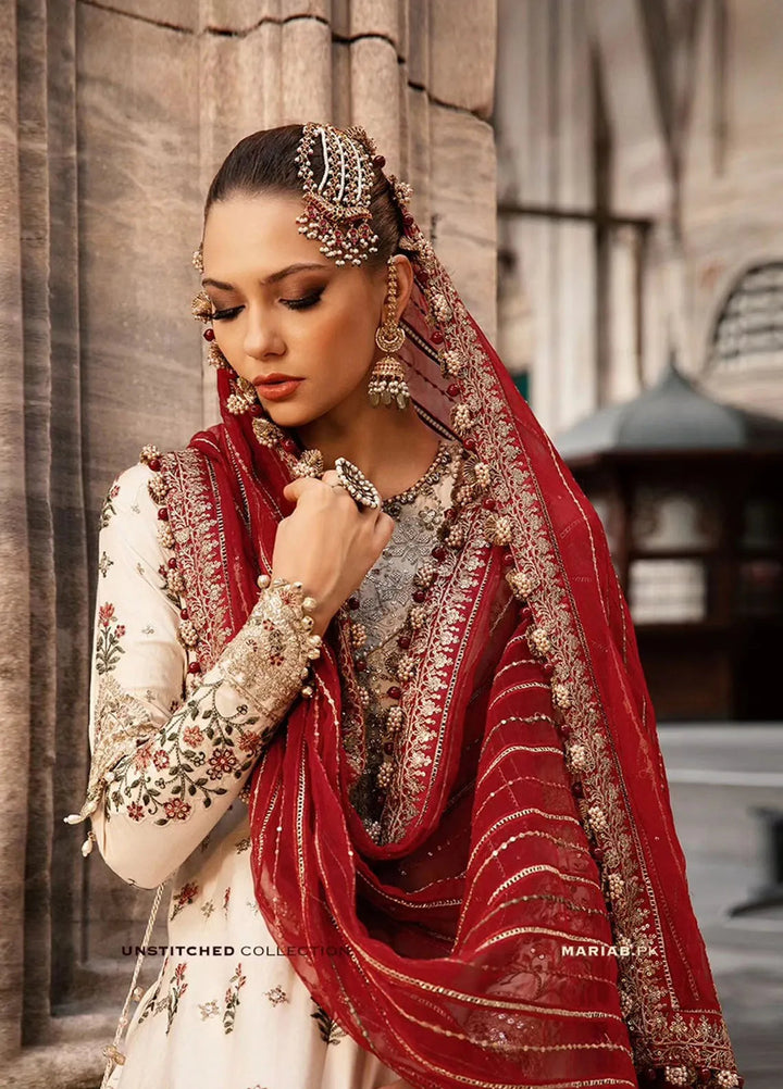 Sateen By Maria B Embroidered Suit Unstitched 3 Piece MB24S D-01 - Formal Collection