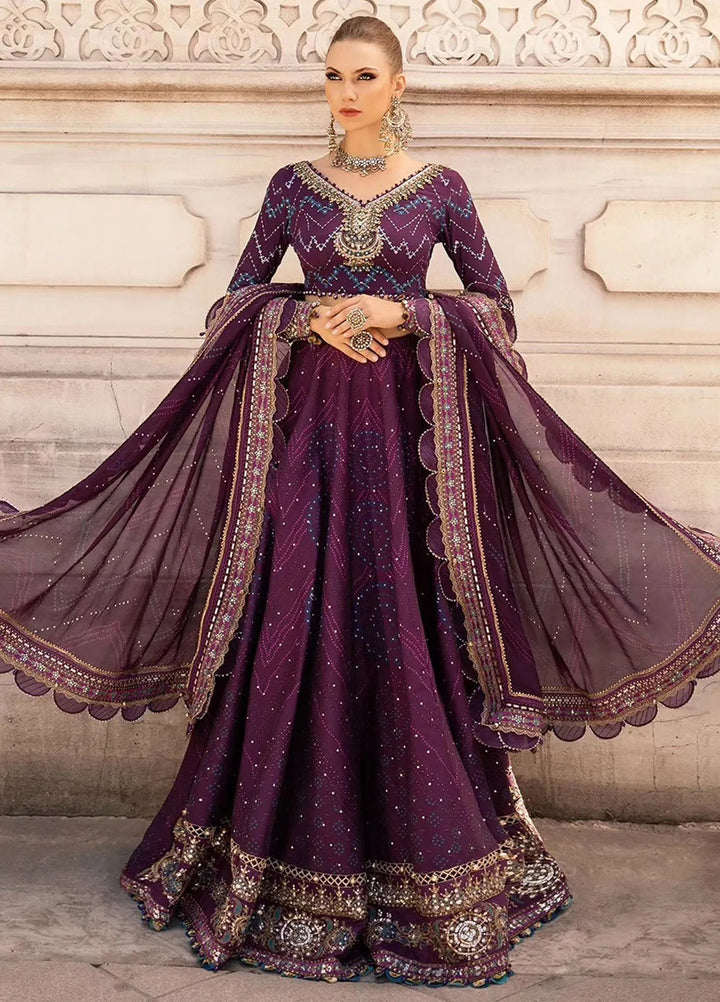 Sateen By Maria B Embroidered Suit Unstitched 3 Piece MB24S D-02 - Formal Collection