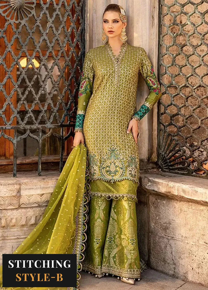 Sateen By Maria B Embroidered Suit Unstitched 3 Piece MB24S D-03 - Formal Collection