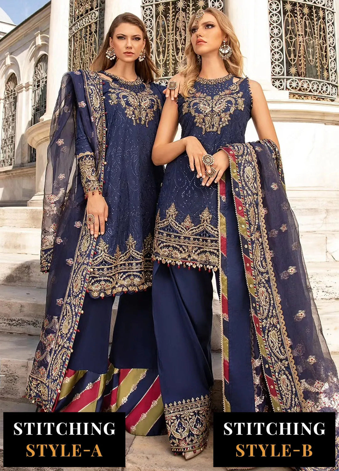 Sateen By Maria B Embroidered Suit Unstitched 3 Piece MB24S D-04 - Formal Collection