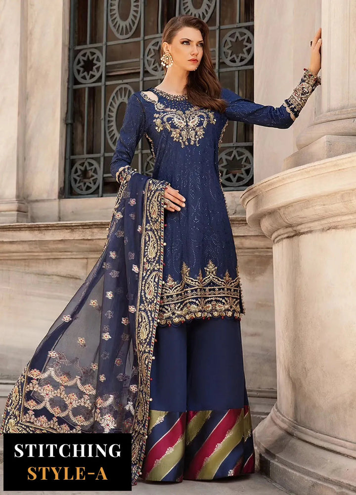 Sateen By Maria B Embroidered Suit Unstitched 3 Piece MB24S D-04 - Formal Collection