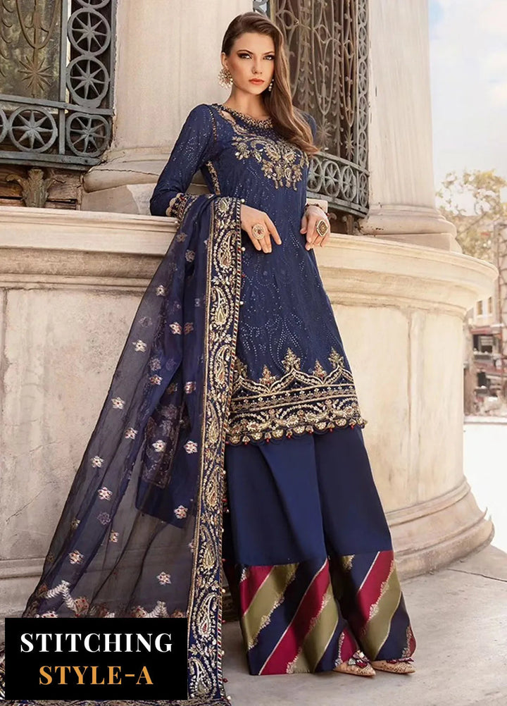 Sateen By Maria B Embroidered Suit Unstitched 3 Piece MB24S D-04 - Formal Collection