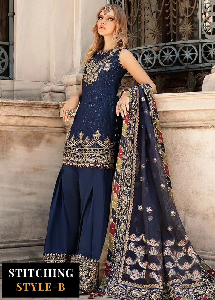 Sateen By Maria B Embroidered Suit Unstitched 3 Piece MB24S D-04 - Formal Collection