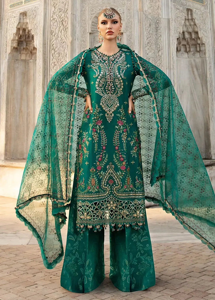 Sateen By Maria B Embroidered Suit Unstitched 3 Piece MB24S D-05 - Formal Collection