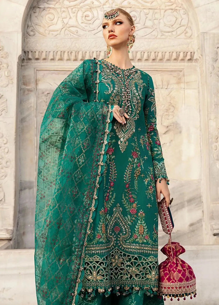 Sateen By Maria B Embroidered Suit Unstitched 3 Piece MB24S D-05 - Formal Collection