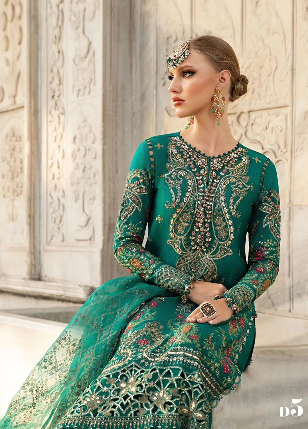Sateen By Maria B Embroidered Suit Unstitched 3 Piece MB24S D-05 - Formal Collection