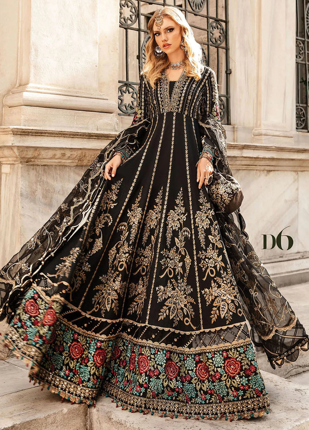 Sateen By Maria B Embroidered Suit Unstitched 3 Piece MB24S D-06 - Formal Collection