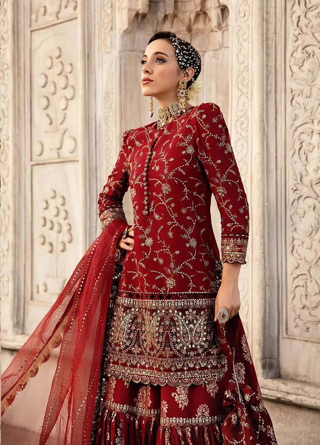 Sateen By Maria B Embroidered Suit Unstitched 3 Piece MB24S D-07 - Formal Collection