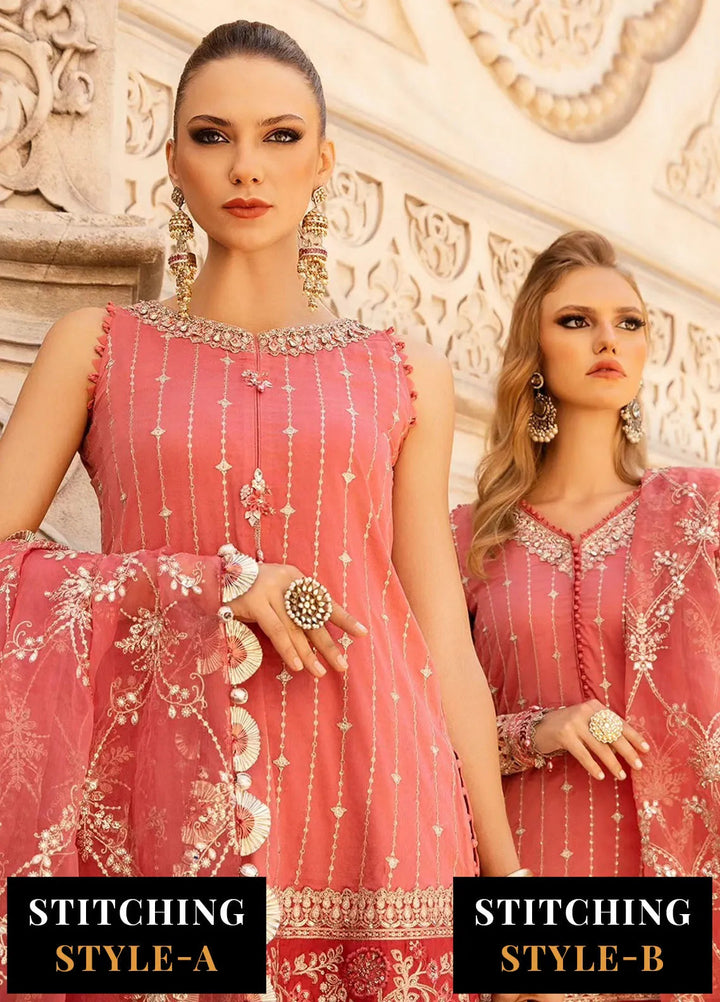 Sateen By Maria B Embroidered Suit Unstitched 3 Piece MB24S D-09 - Formal Collection