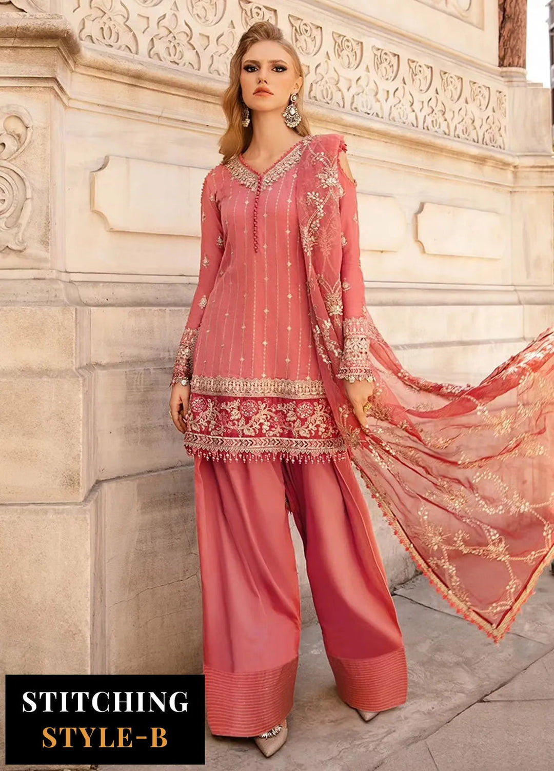 Sateen By Maria B Embroidered Suit Unstitched 3 Piece MB24S D-09 - Formal Collection