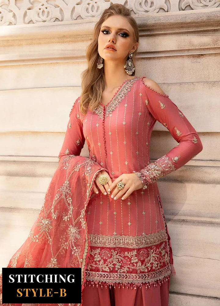 Sateen By Maria B Embroidered Suit Unstitched 3 Piece MB24S D-09 - Formal Collection