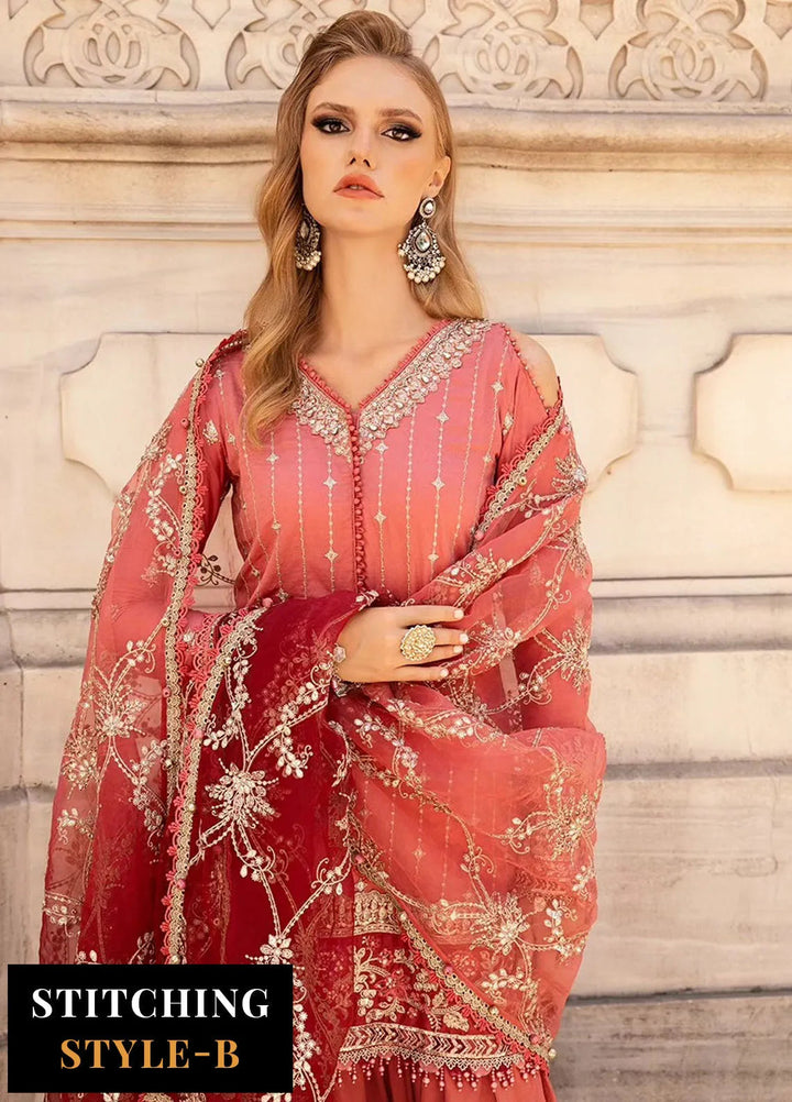 Sateen By Maria B Embroidered Suit Unstitched 3 Piece MB24S D-09 - Formal Collection