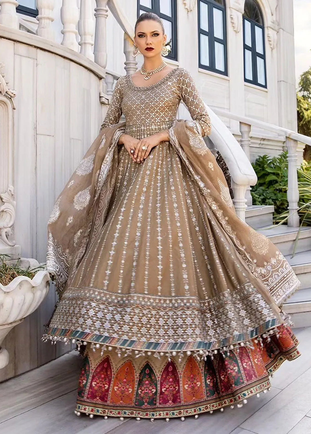 Sateen By Maria B Embroidered Suit Unstitched 3 Piece MB24S D-10 - Formal Collection