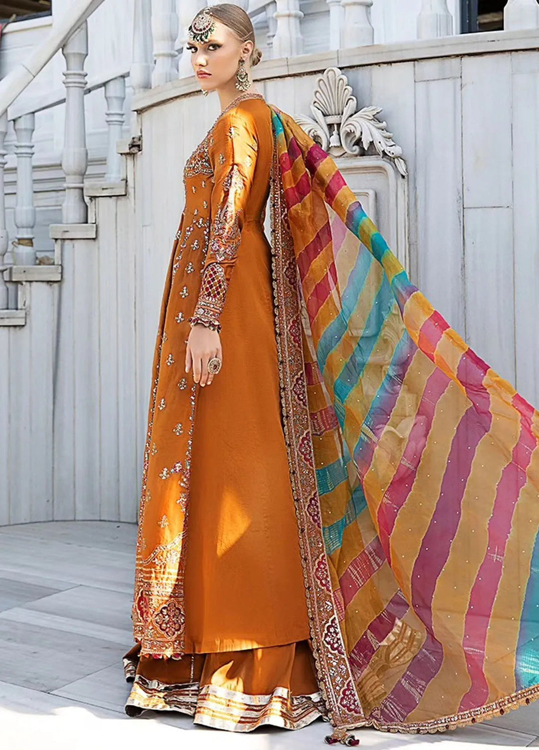 Sateen By Maria B Embroidered Suit Unstitched 3 Piece MB24S D-12 - Formal Collection