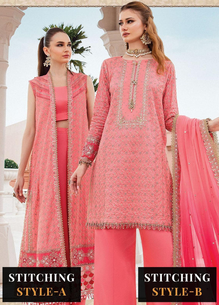 Sateen By Maria B Embroidered Cotton Suits Unstitched 3 Piece MB23ST D-01 - Luxury Collection