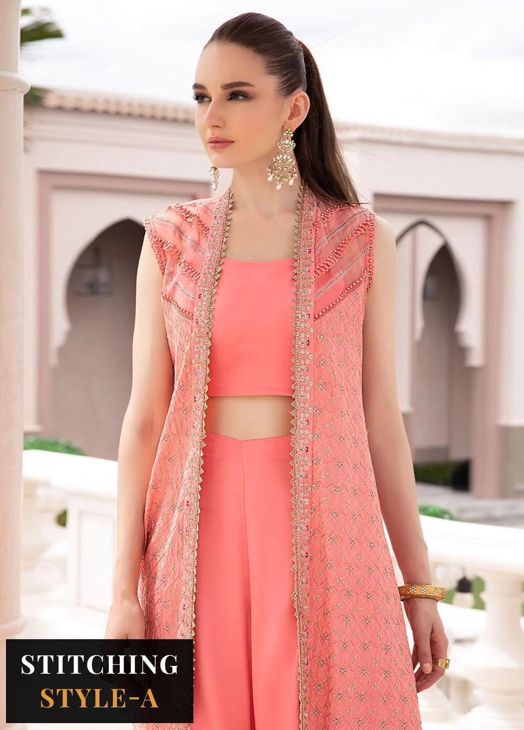 Sateen By Maria B Embroidered Cotton Suits Unstitched 3 Piece MB23ST D-01 - Luxury Collection