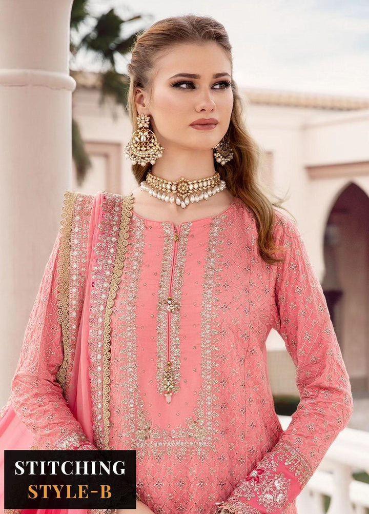 Sateen By Maria B Embroidered Cotton Suits Unstitched 3 Piece MB23ST D-01 - Luxury Collection