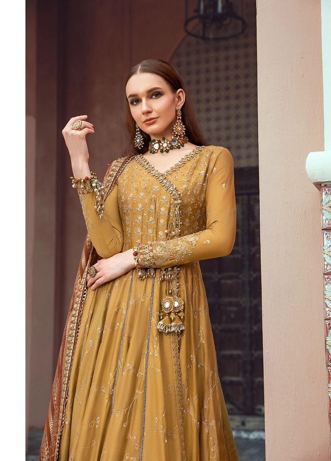 Sateen By Maria B Embroidered Cotton Suits Unstitched 3 Piece MB23ST D-02 - Luxury Collection