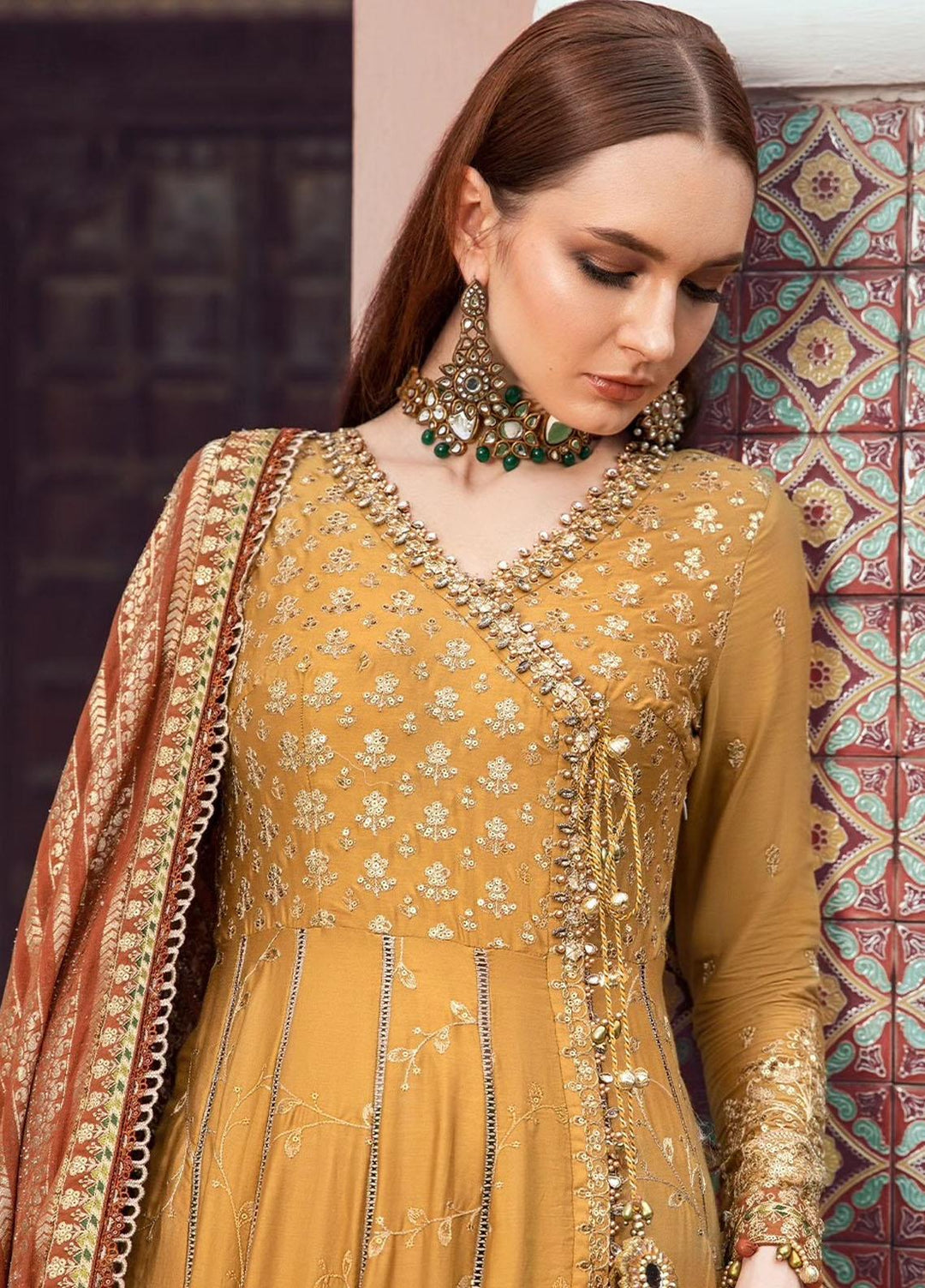 Sateen By Maria B Embroidered Cotton Suits Unstitched 3 Piece MB23ST D-02 - Luxury Collection