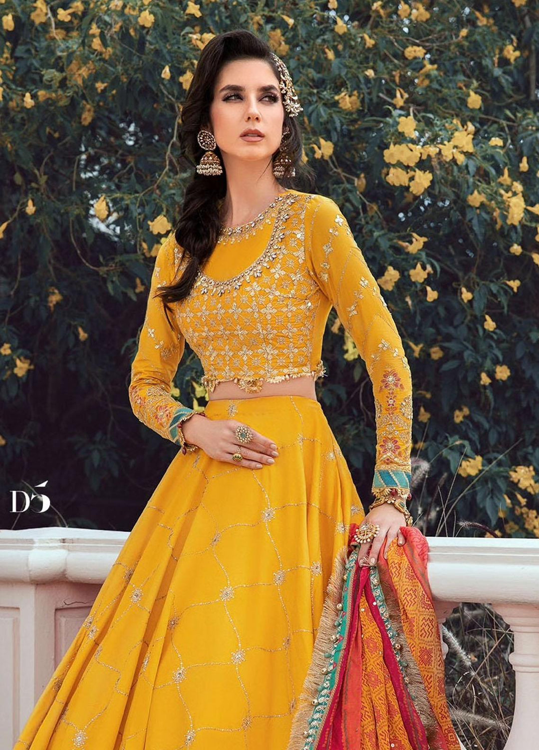 Sateen By Maria B Embroidered Cotton Suits Unstitched 3 Piece MB23ST D-05 - Luxury Collection