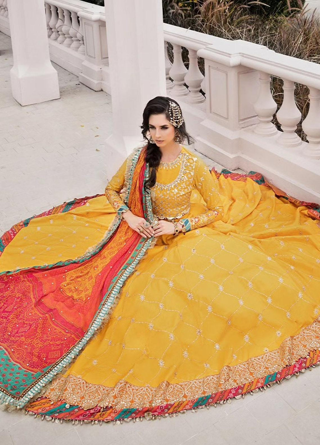 Sateen By Maria B Embroidered Cotton Suits Unstitched 3 Piece MB23ST D-05 - Luxury Collection