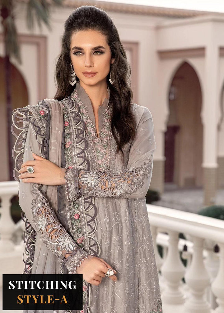 Sateen By Maria B Embroidered Cotton Suits Unstitched 3 Piece MB23ST D-07 - Luxury Collection