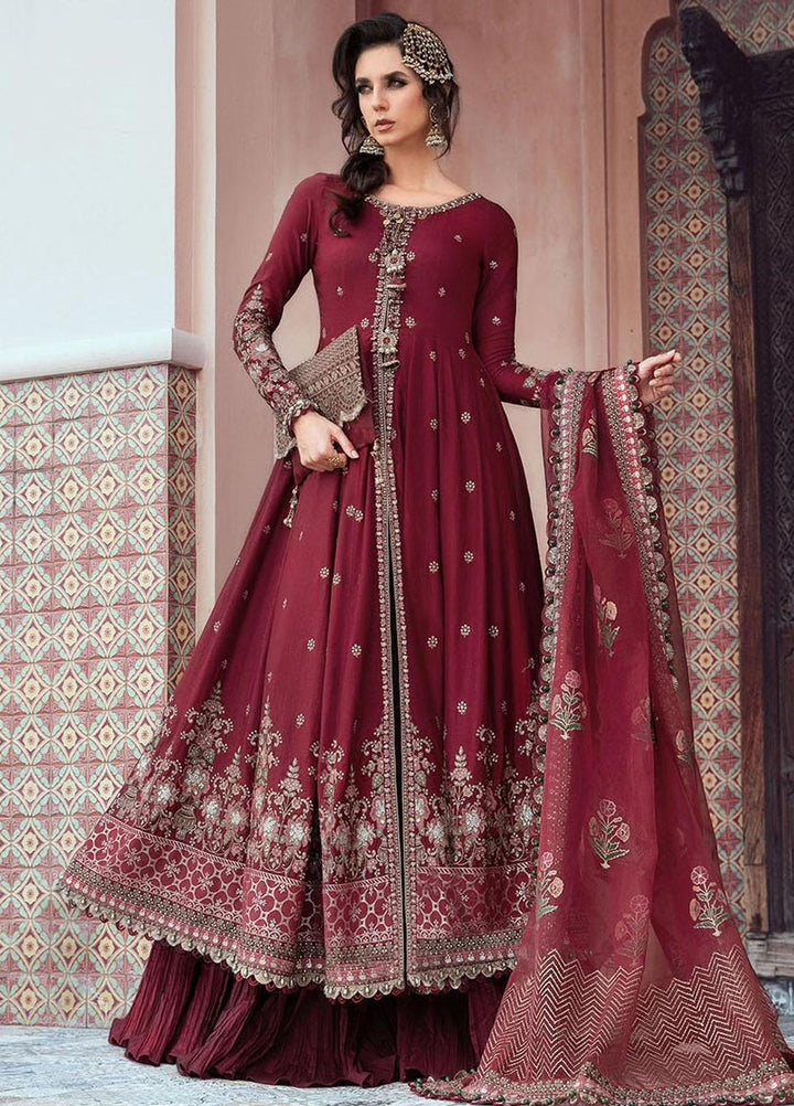 Sateen By Maria B Embroidered Cotton Suits Unstitched 3 Piece MB23ST D-08 - Luxury Collection