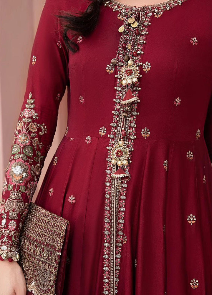 Sateen By Maria B Embroidered Cotton Suits Unstitched 3 Piece MB23ST D-08 - Luxury Collection