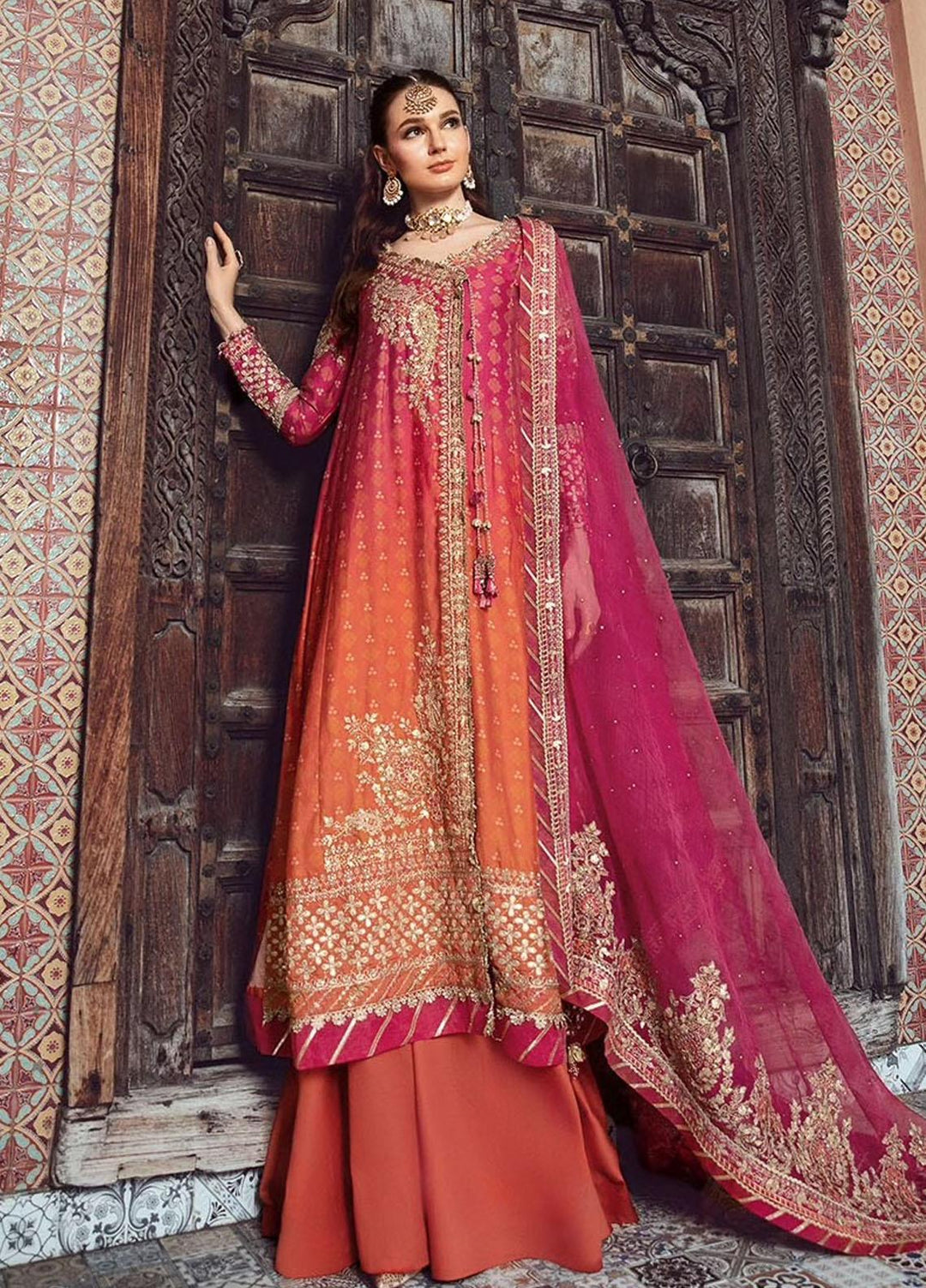 Sateen By Maria B Embroidered Cotton Suits Unstitched 3 Piece MB23ST D-09 - Luxury Collection