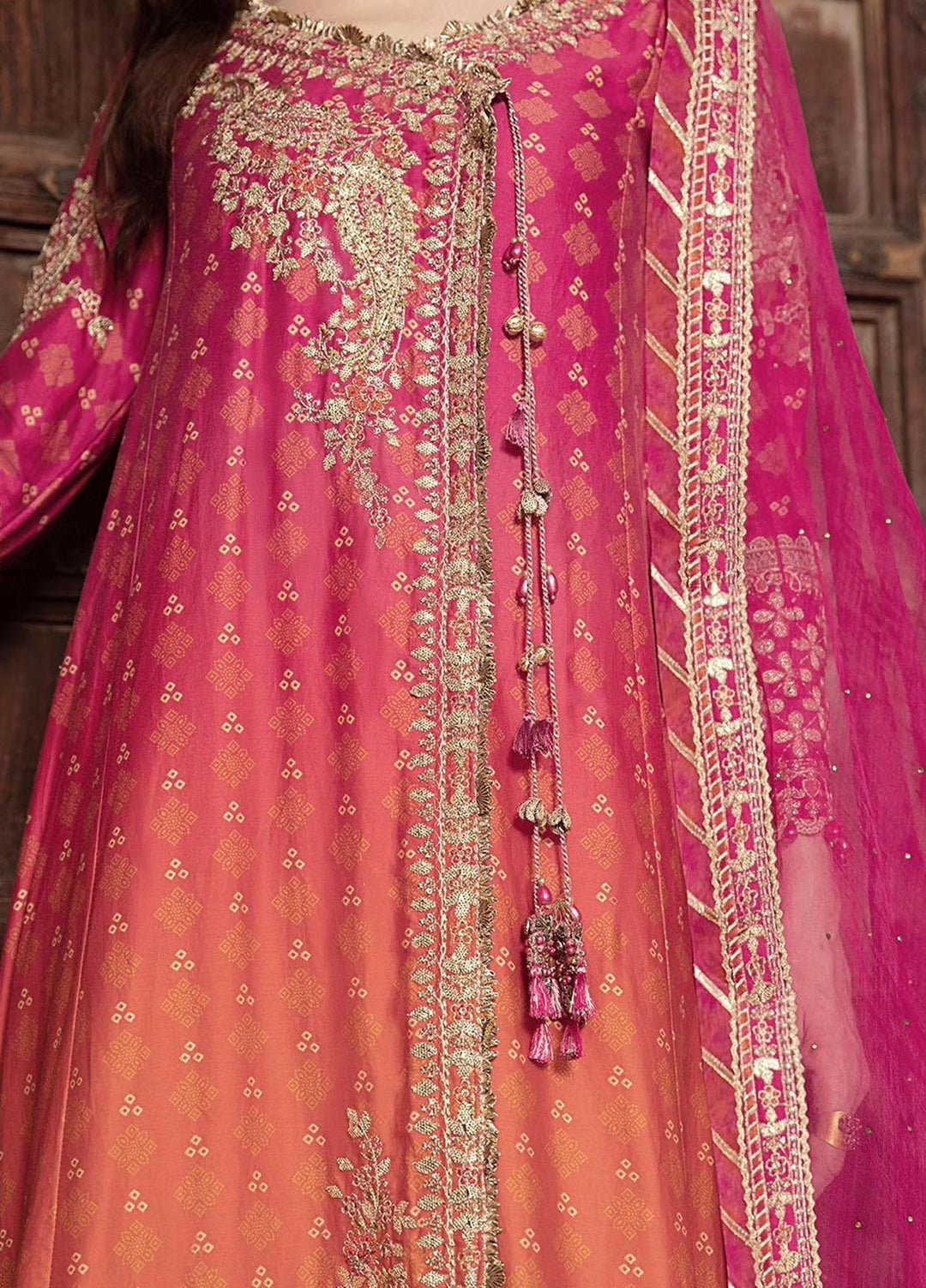 Sateen By Maria B Embroidered Cotton Suits Unstitched 3 Piece MB23ST D-09 - Luxury Collection