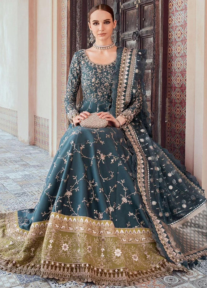 Sateen By Maria B Embroidered Cotton Suits Unstitched 3 Piece MB23ST D-10 - Luxury Collection