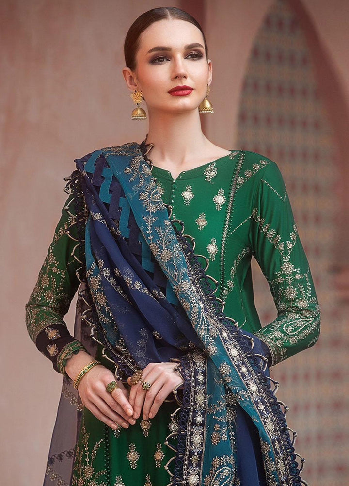 Sateen By Maria B Embroidered Cotton Suits Unstitched 3 Piece MB23ST D-11 - Luxury Collection