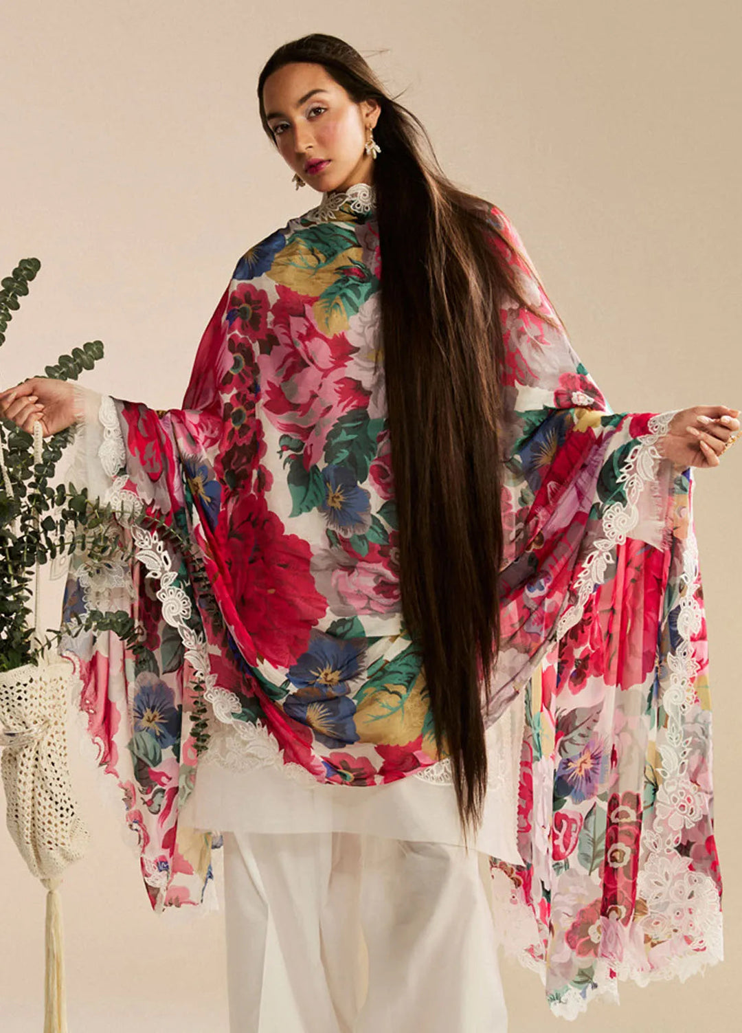 Satori by Zara Shahjahan Embroidered Lawn Suit Unstitched 3 Piece ZS25SL D-01 A Kaori - Summer Collection