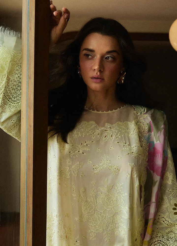 Satori by Zara Shahjahan Embroidered Lawn Suit Unstitched 3 Piece ZS25SL D-01 B Kaori - Summer Collection