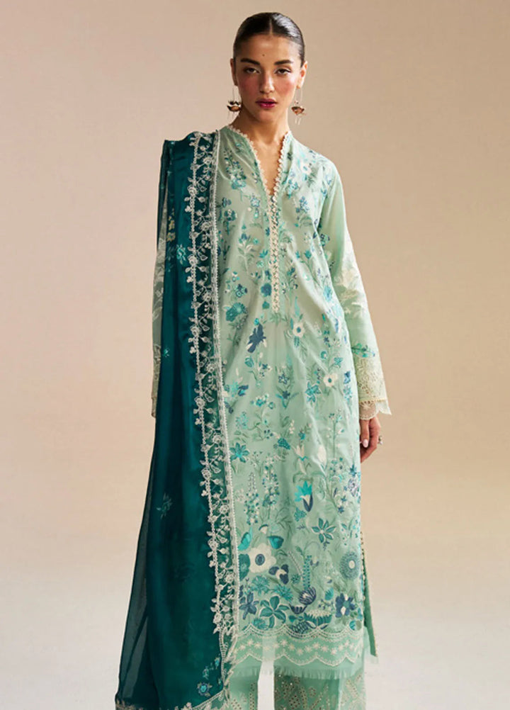 Satori by Zara Shahjahan Embroidered Lawn Suit Unstitched 3 Piece ZS25SL D-02 B Nozami - Summer Collection