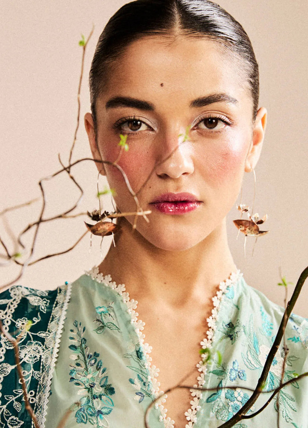 Satori by Zara Shahjahan Embroidered Lawn Suit Unstitched 3 Piece ZS25SL D-02 B Nozami - Summer Collection