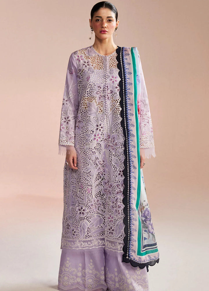 Satori by Zara Shahjahan Embroidered Lawn Suit Unstitched 3 Piece ZS25SL D-03 B Umi - Summer Collection