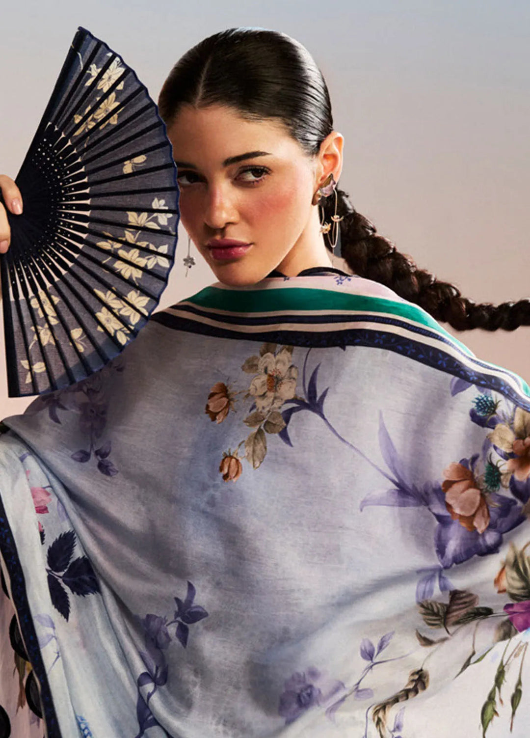 Satori by Zara Shahjahan Embroidered Lawn Suit Unstitched 3 Piece ZS25SL D-03 B Umi - Summer Collection