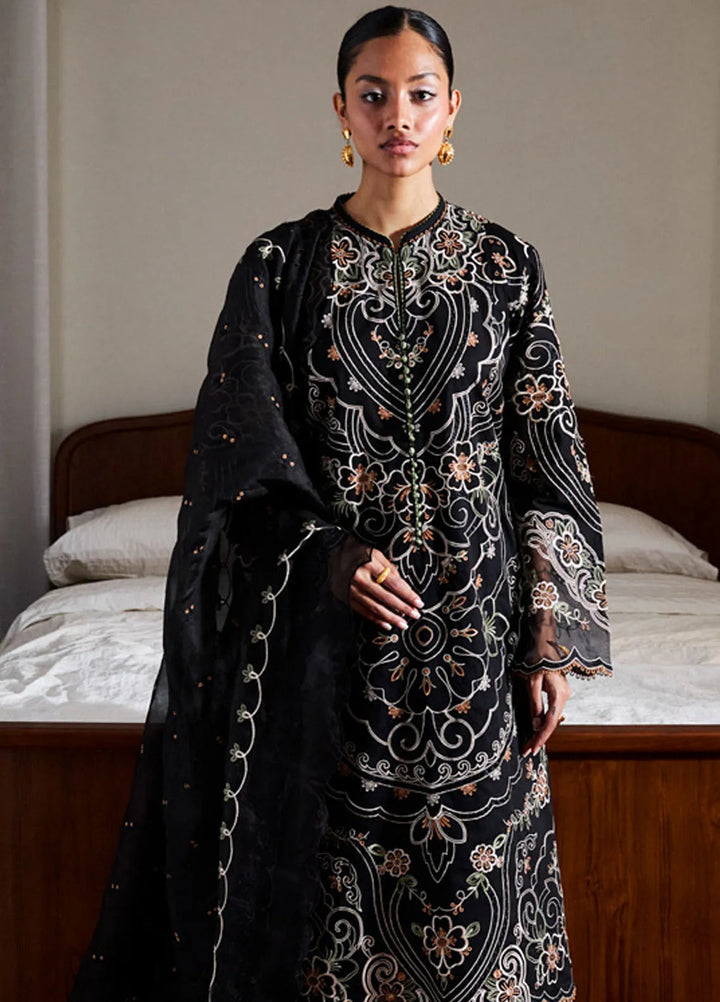 Satori by Zara Shahjahan Embroidered Lawn Suit Unstitched 3 Piece ZS25SL D-04 A Shizumi - Summer Collection